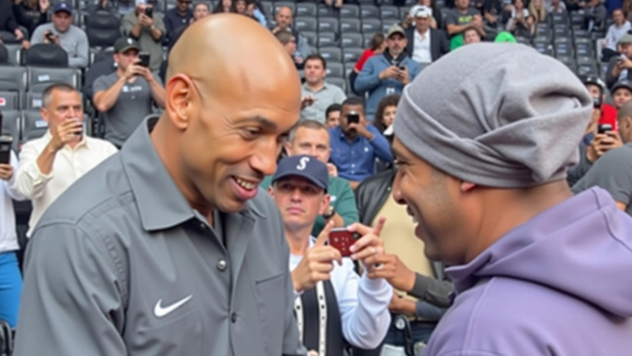 Ronaldinho Gaúcho e Thierry Henry Brilham em Jogo de Pré-Temporada da NBA em Abu Dhabi