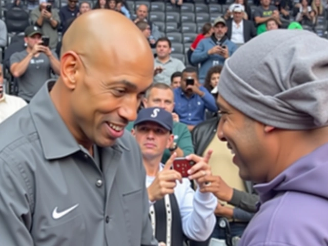 Ronaldinho Gaúcho e Thierry Henry Brilham em Jogo de Pré-Temporada da NBA em Abu Dhabi